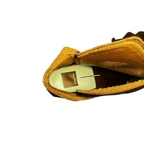 Dolce Vita Shep Brown Leather Ankle Booties Size 10 - Picture 6 of 10